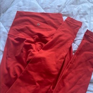 LULULEMON red blood orange Leggings